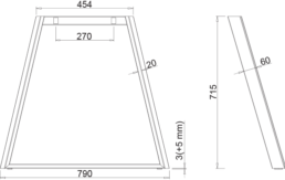 VOGA HA SIDE 60x20/800